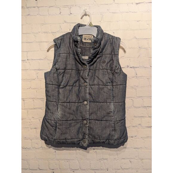 Converse grunge denim puffer vest small* - Picture 1 of 2